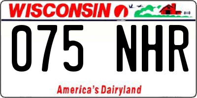 WI license plate 075NHR