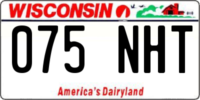 WI license plate 075NHT