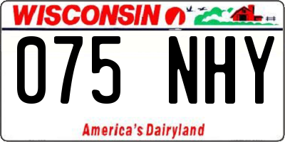 WI license plate 075NHY