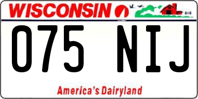 WI license plate 075NIJ
