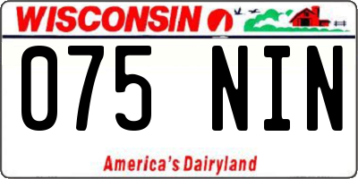 WI license plate 075NIN