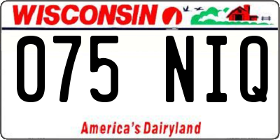 WI license plate 075NIQ