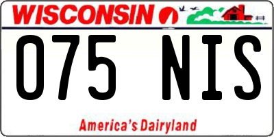 WI license plate 075NIS