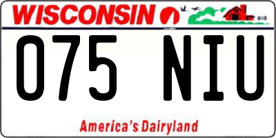 WI license plate 075NIU