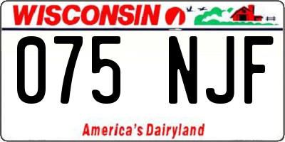 WI license plate 075NJF