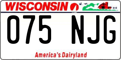 WI license plate 075NJG
