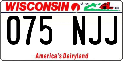 WI license plate 075NJJ
