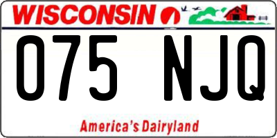 WI license plate 075NJQ