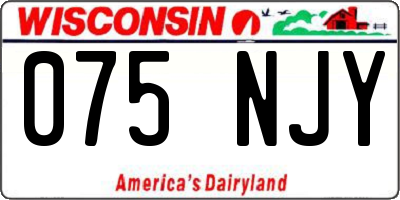WI license plate 075NJY