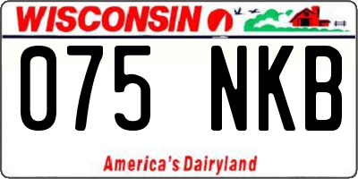 WI license plate 075NKB