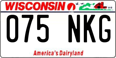 WI license plate 075NKG