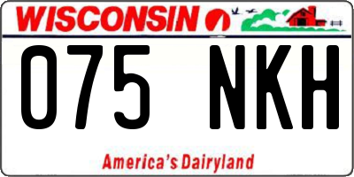 WI license plate 075NKH