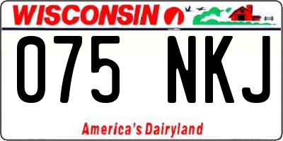 WI license plate 075NKJ