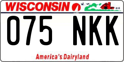 WI license plate 075NKK
