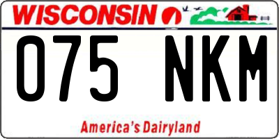 WI license plate 075NKM