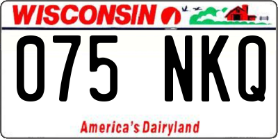 WI license plate 075NKQ
