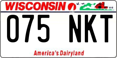 WI license plate 075NKT