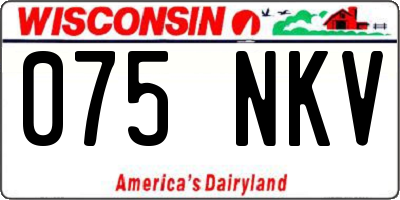 WI license plate 075NKV