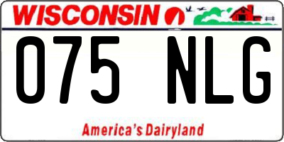 WI license plate 075NLG