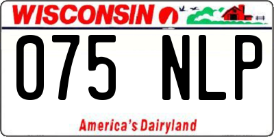 WI license plate 075NLP