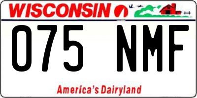 WI license plate 075NMF
