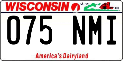 WI license plate 075NMI