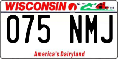 WI license plate 075NMJ
