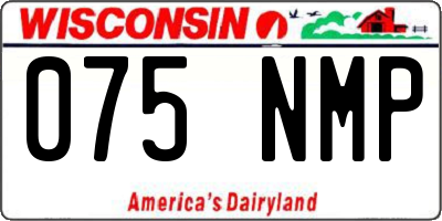 WI license plate 075NMP
