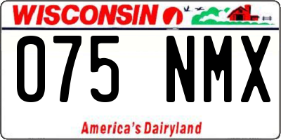 WI license plate 075NMX