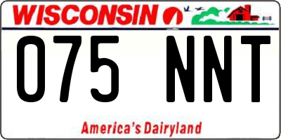 WI license plate 075NNT