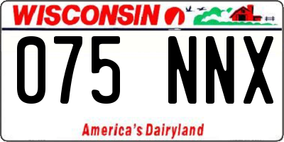 WI license plate 075NNX