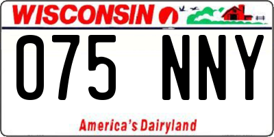 WI license plate 075NNY