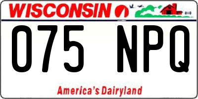 WI license plate 075NPQ