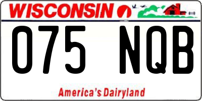 WI license plate 075NQB