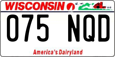WI license plate 075NQD