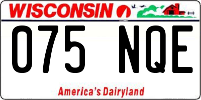 WI license plate 075NQE