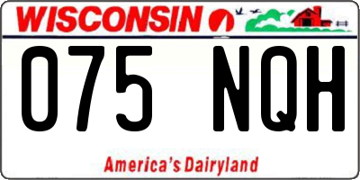 WI license plate 075NQH