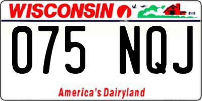 WI license plate 075NQJ