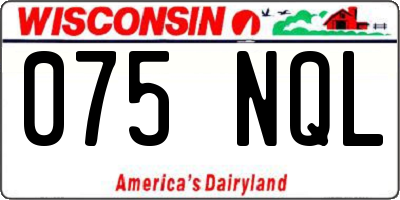 WI license plate 075NQL