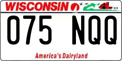 WI license plate 075NQQ
