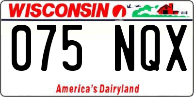 WI license plate 075NQX