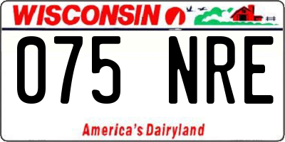 WI license plate 075NRE