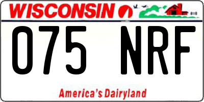 WI license plate 075NRF