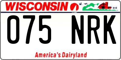 WI license plate 075NRK