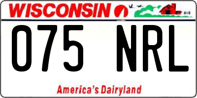 WI license plate 075NRL