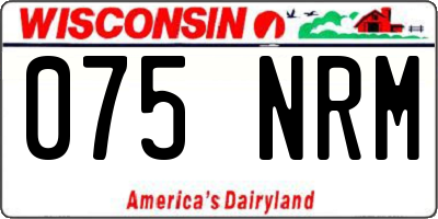 WI license plate 075NRM