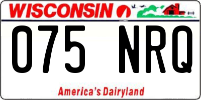 WI license plate 075NRQ