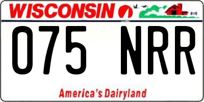 WI license plate 075NRR