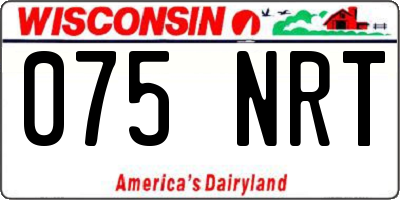 WI license plate 075NRT