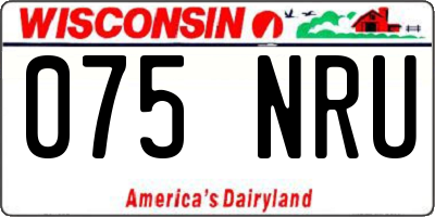 WI license plate 075NRU
